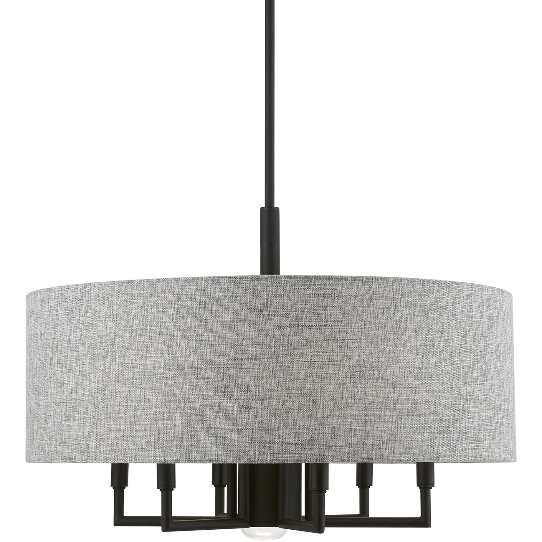 Dakota 7 Light 24 inch Black Pendant Chandelier Ceiling Light