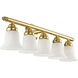 Neptune 5 Light 32 inch Polished Brass Bath Vanity Wall Light