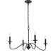 Rohan 4 Light 30 inch Matte Black Chandelier Ceiling Light