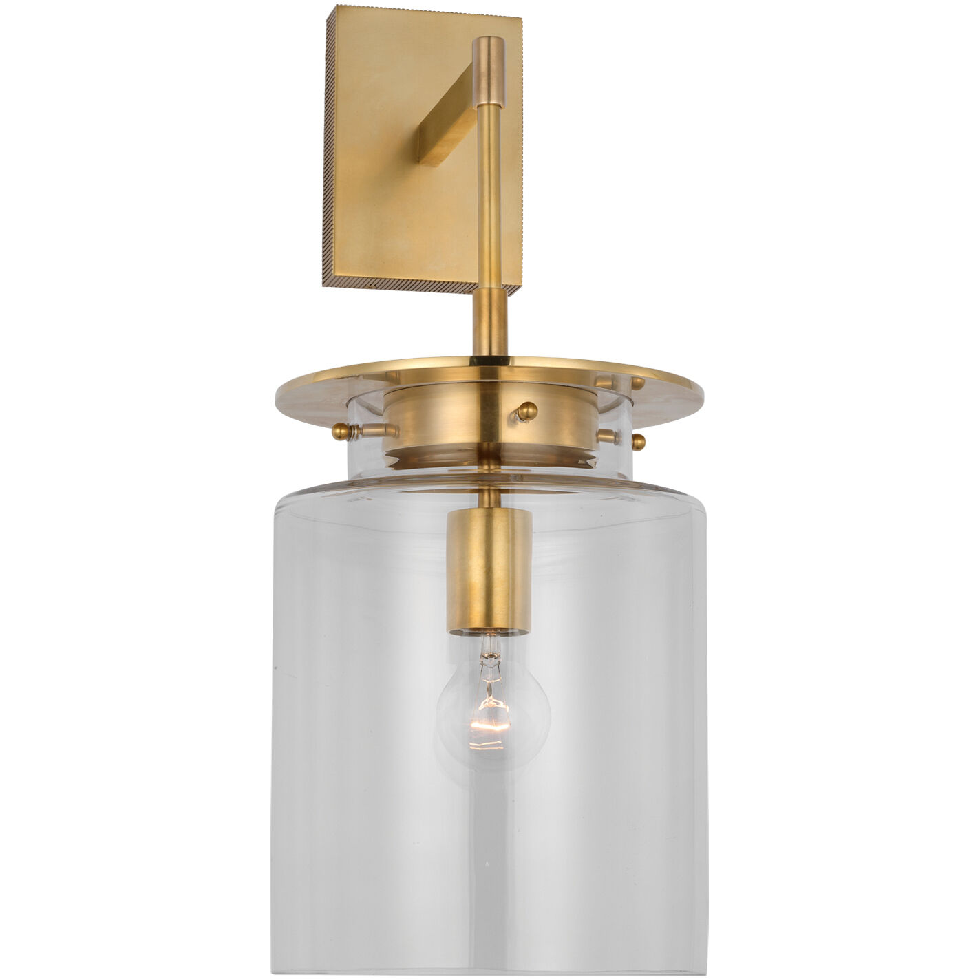 Ray Booth Elias LED 9 inch Antique-Burnished Brass Sconce Wall Light