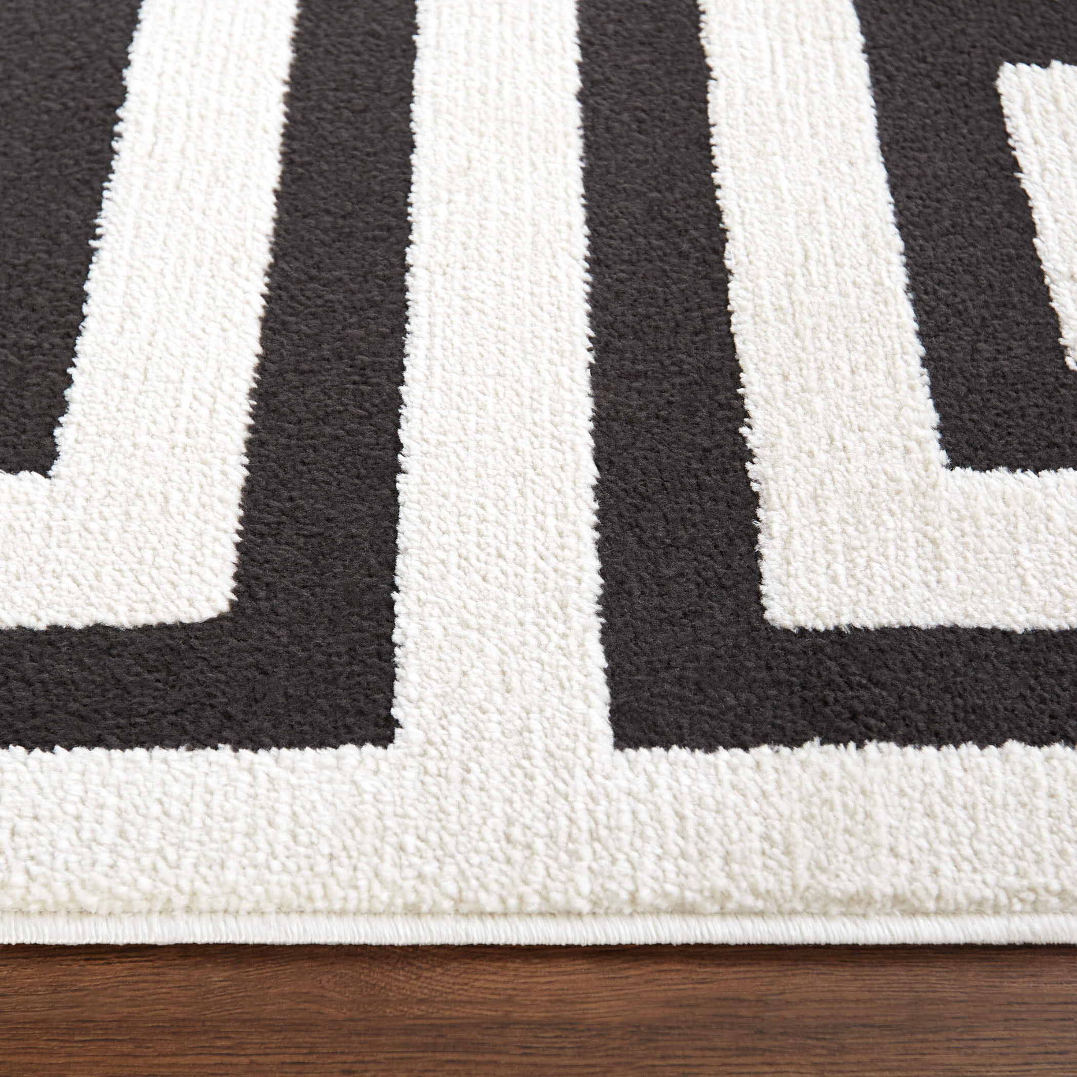 Optika 36 X 24 inch Black/White Rug in 2 x 3