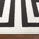 Optika 130 X 94 inch Black/White Rug in 8 x 11
