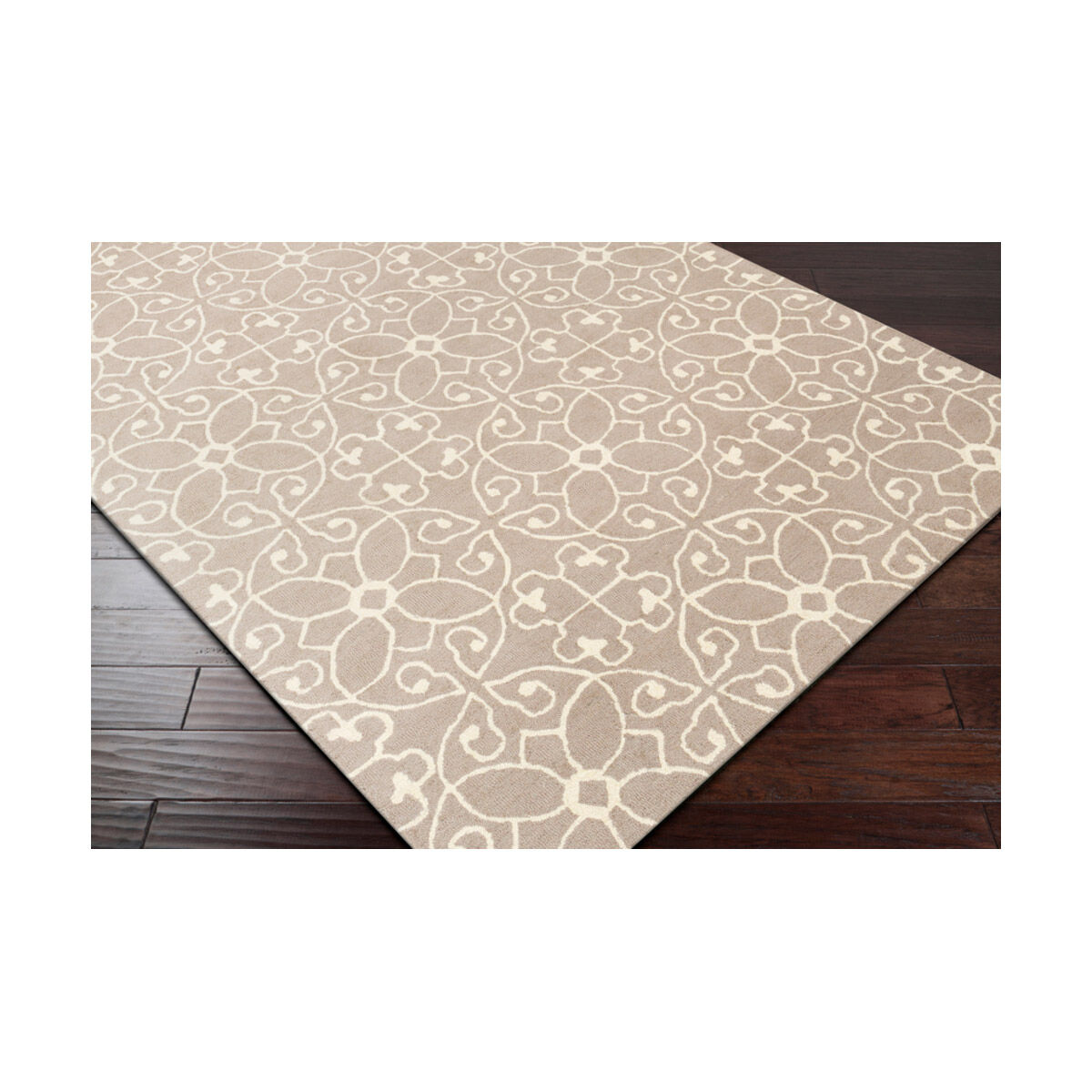 Scott 96 X 29 inch Taupe/Cream Rugs, Rectangle