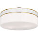 kate spade new york Monroe 2 Light 14 inch Burnished Brass Flush Mount Ceiling Light in Burnished Brass / Gloss White