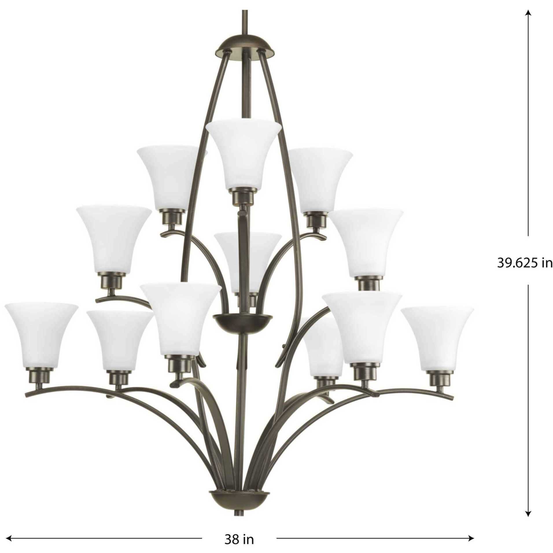 Joy 12 Light 38 inch Antique Bronze Chandelier Ceiling Light