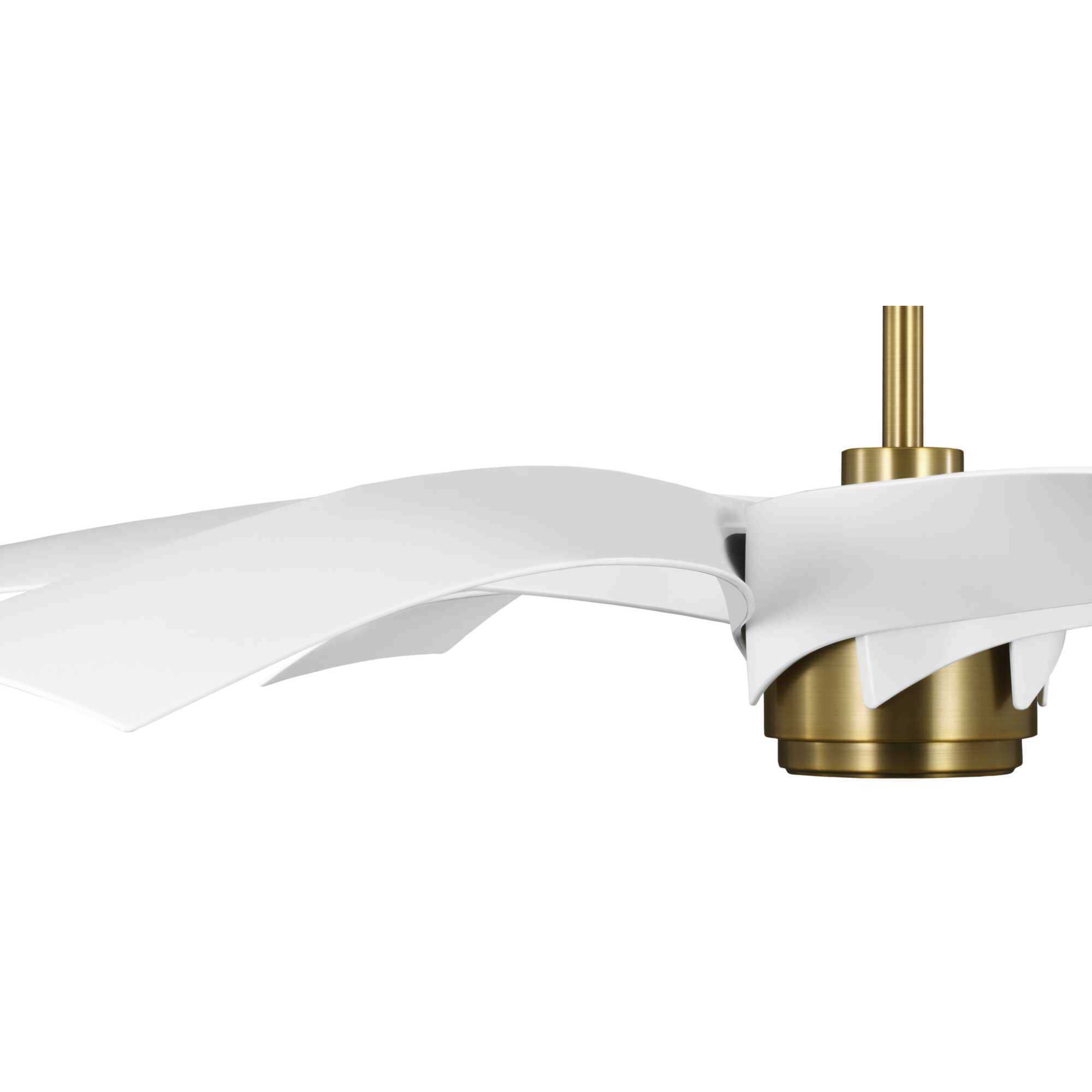 Insigna 72 inch Vintage Brass with Matte White Blades Ceiling Fan