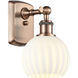 Ballston White Venetian 1 Light 6 inch Antique Copper Sconce Wall Light