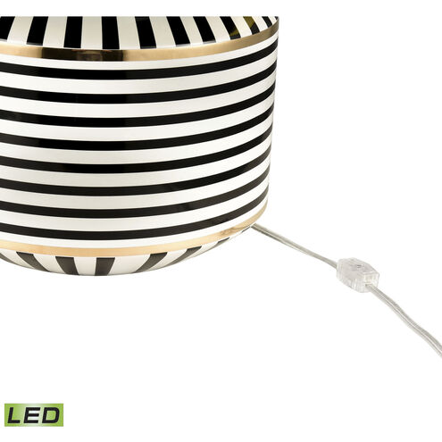 Lula Park 20 inch 9.00 watt Black with White and Gold Table Lamp Portable Light