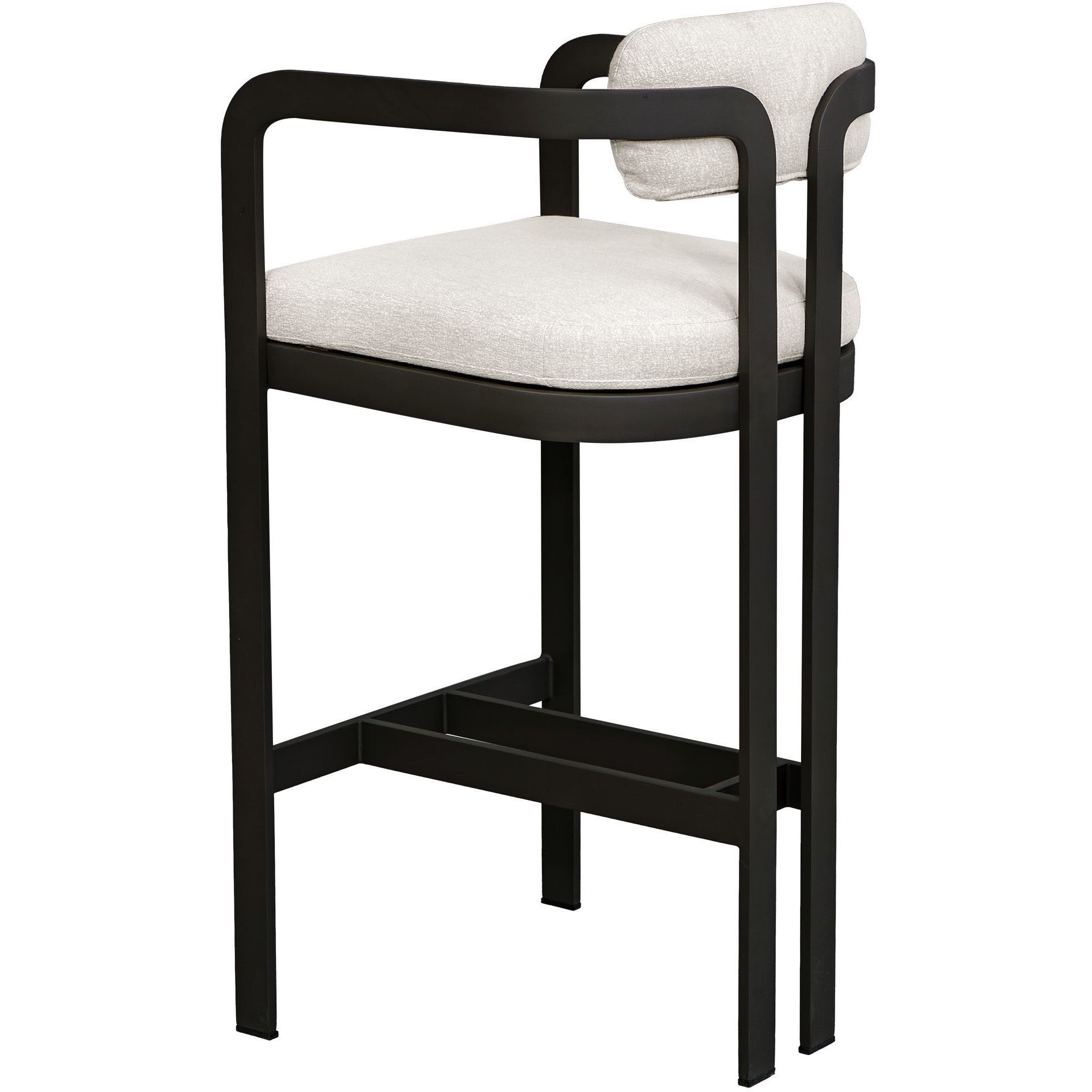 Kalmar 40.2 inch Java Black and Oyster White Outdoor Bar Stool