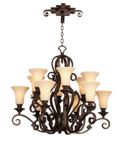 Ibiza 12 Light 37 inch Black Chandelier Ceiling Light