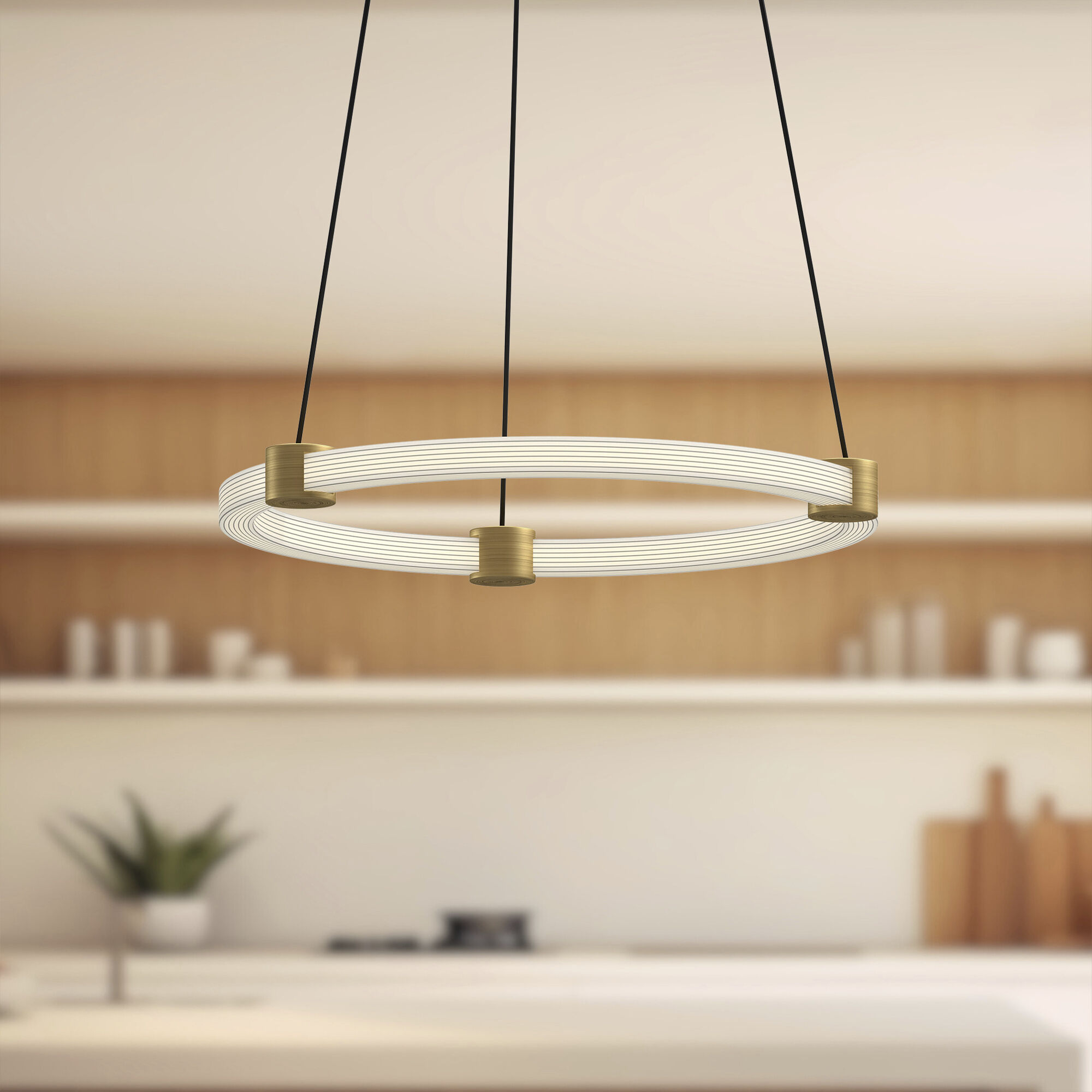 Bruni Pendant Ceiling Light in Brushed Gold
