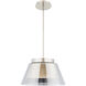 Chic LED 15 inch Brushed Nickel Pendant Ceiling Light, dweLED 