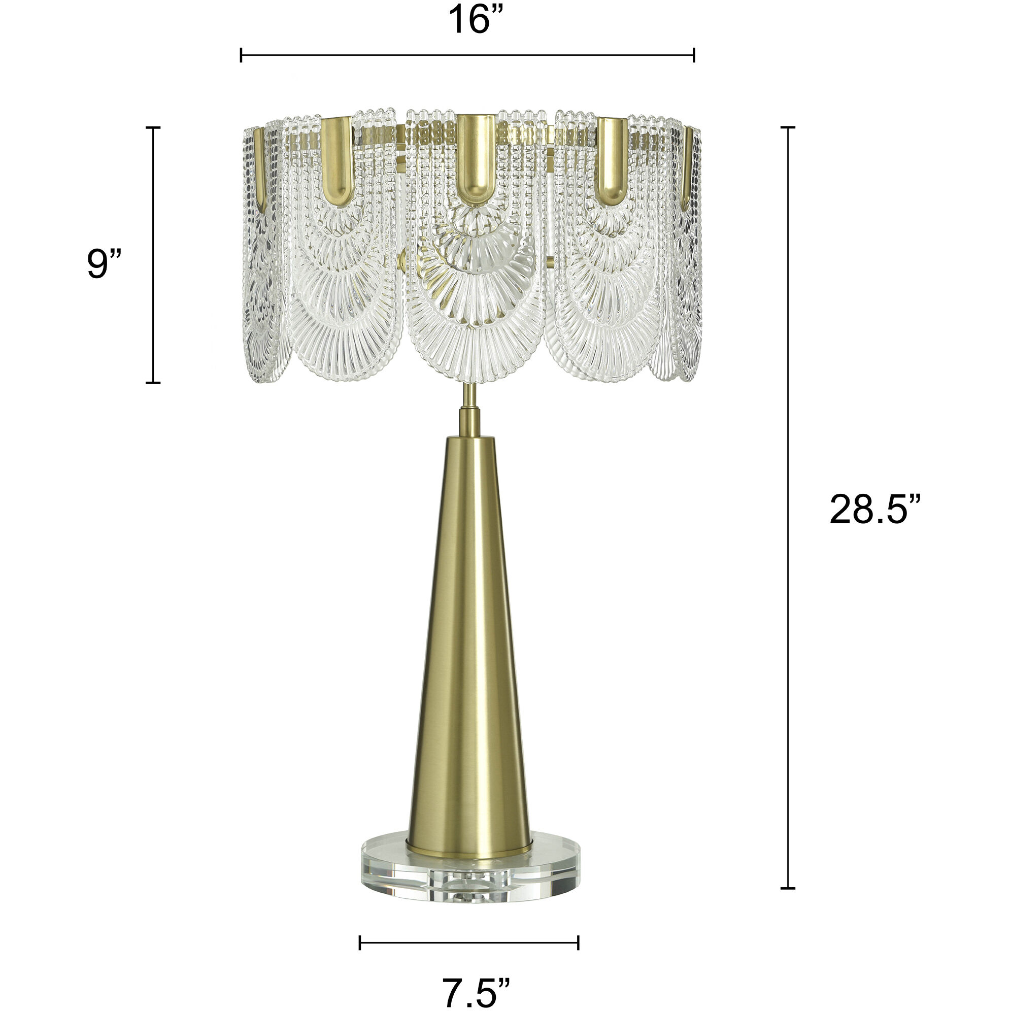 Verena 28 inch 60 watt Polished Brass Table Lamp Portable Light