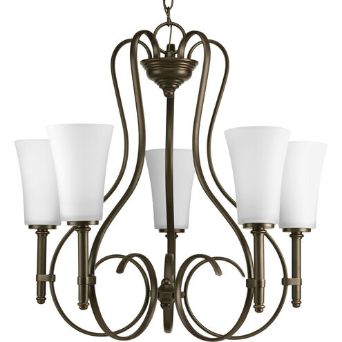 Flirt 5 Light 26 inch Antique Bronze Chandelier Ceiling Light