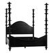 Ferret Hand Rubbed Black Bed, Queen