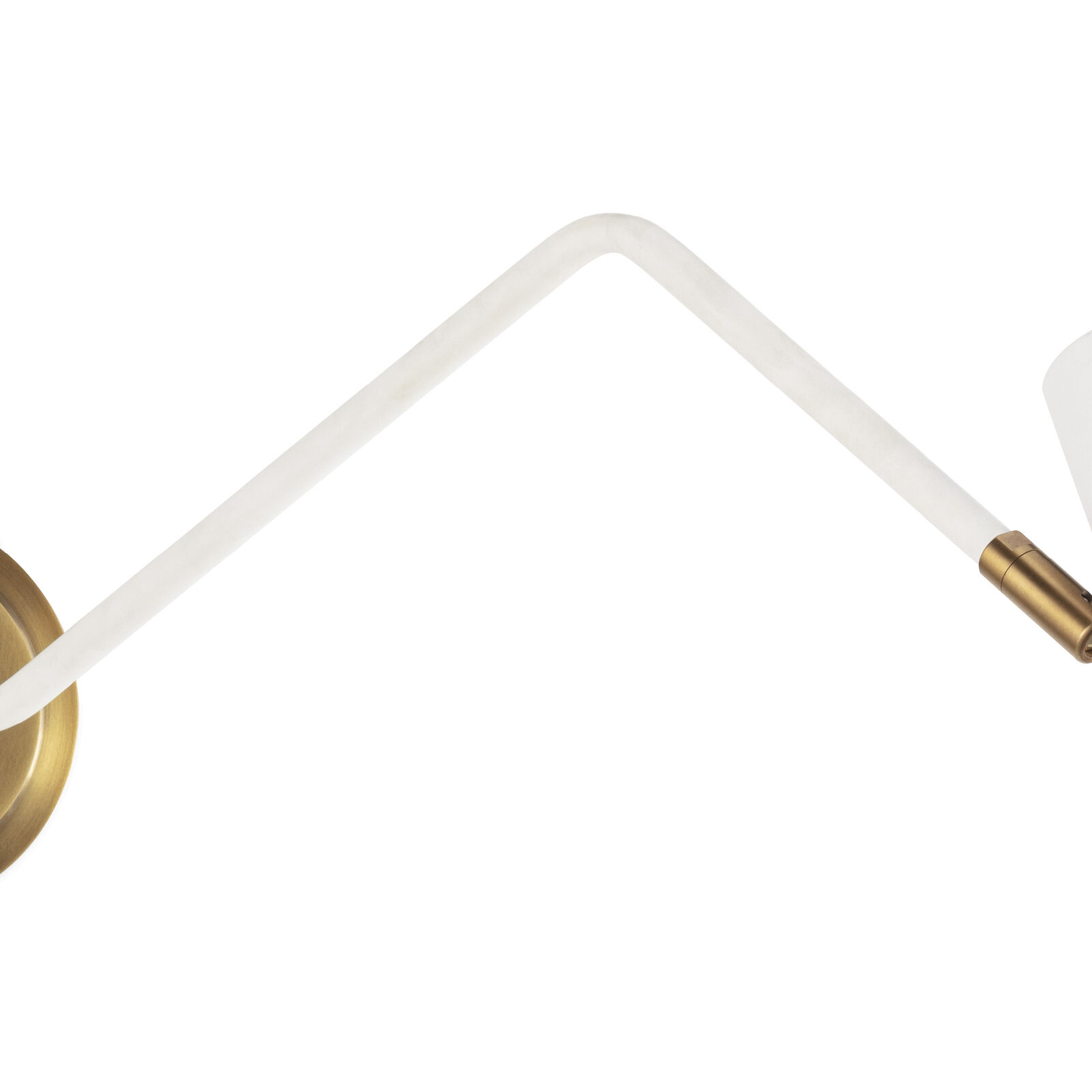 Spyder 1 Light 5.75 inch White and Natural Brass Wall Sconce Wall Light, Single Arm