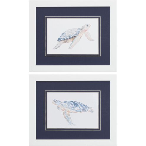 Waterside Collection Blue Framed Art