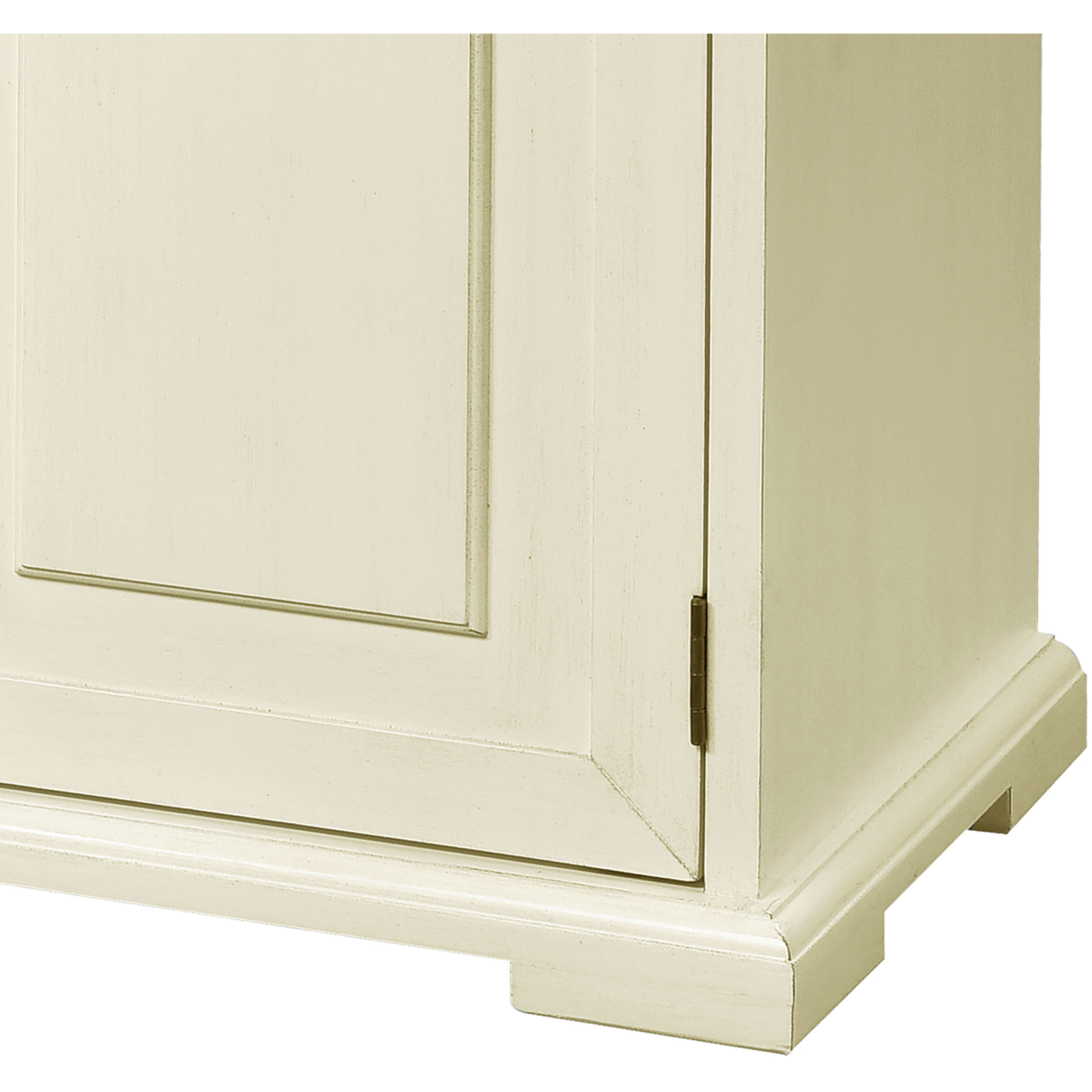 Locksmith Cream with Brown Credenza, 4 Door
