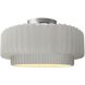 Radiance Collection - Pleated Tier 1 Light 12 inch Bisque Semi-Flush Ceiling Light, Form+Finish+Function