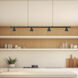 Dune Linear Pendant Ceiling Light in Black