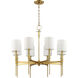 Clement 8 Light 30 inch Brass Chandelier Ceiling Light