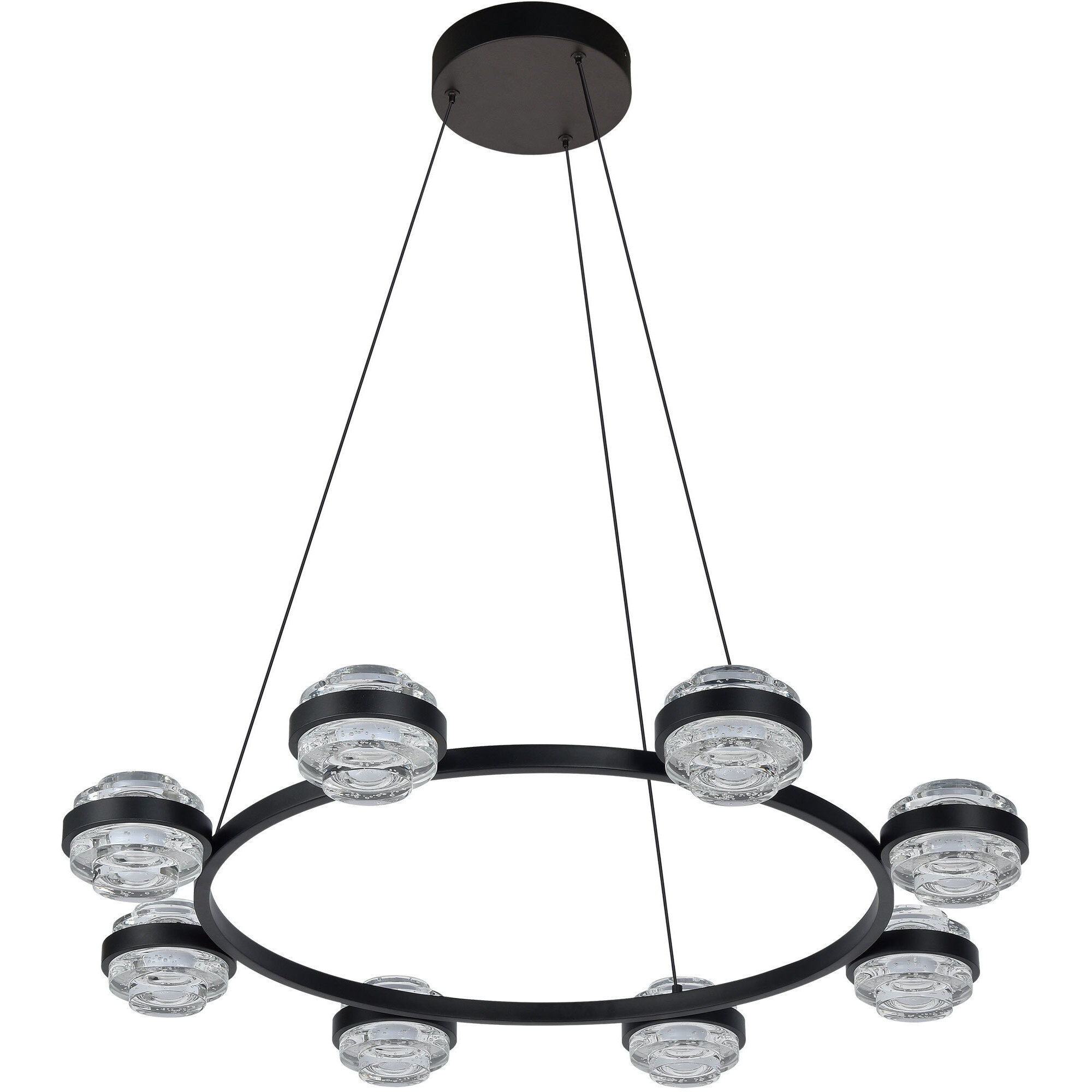 Milano Series 33.25 inch Black Chandelier Ceiling Light, Artisan Collection