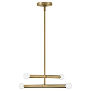 Millie 4 Light 16 inch Lacquered Brass Convertible Pendant Ceiling Light