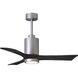 Atlas Patricia-3 42 inch Brushed Nickel with Matte Black Blades Ceiling Fan