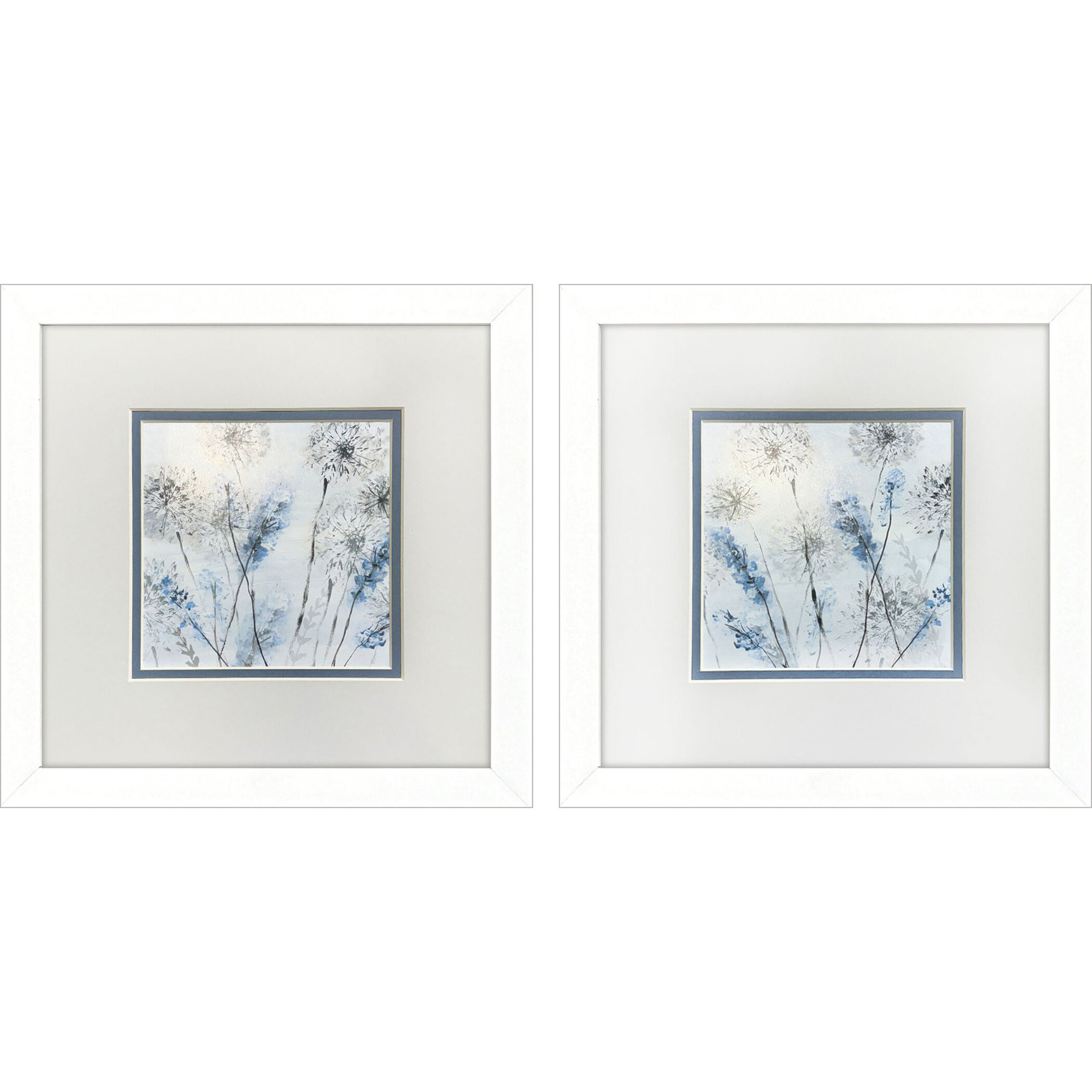Soft Country Morning Blue and Gray Framed Art, Propac