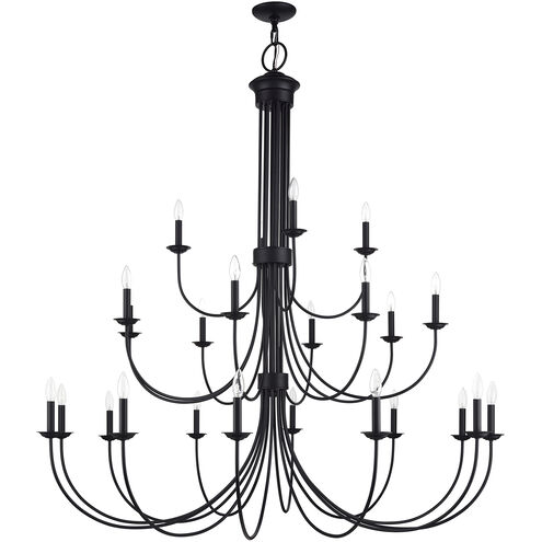 Estate 24 Light 60 inch Black Foyer Chandelier Ceiling Light