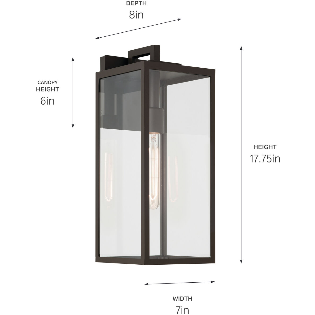 Branner 1 Light 17.75 inch Olde Bronze Outdoor Wall, Medium