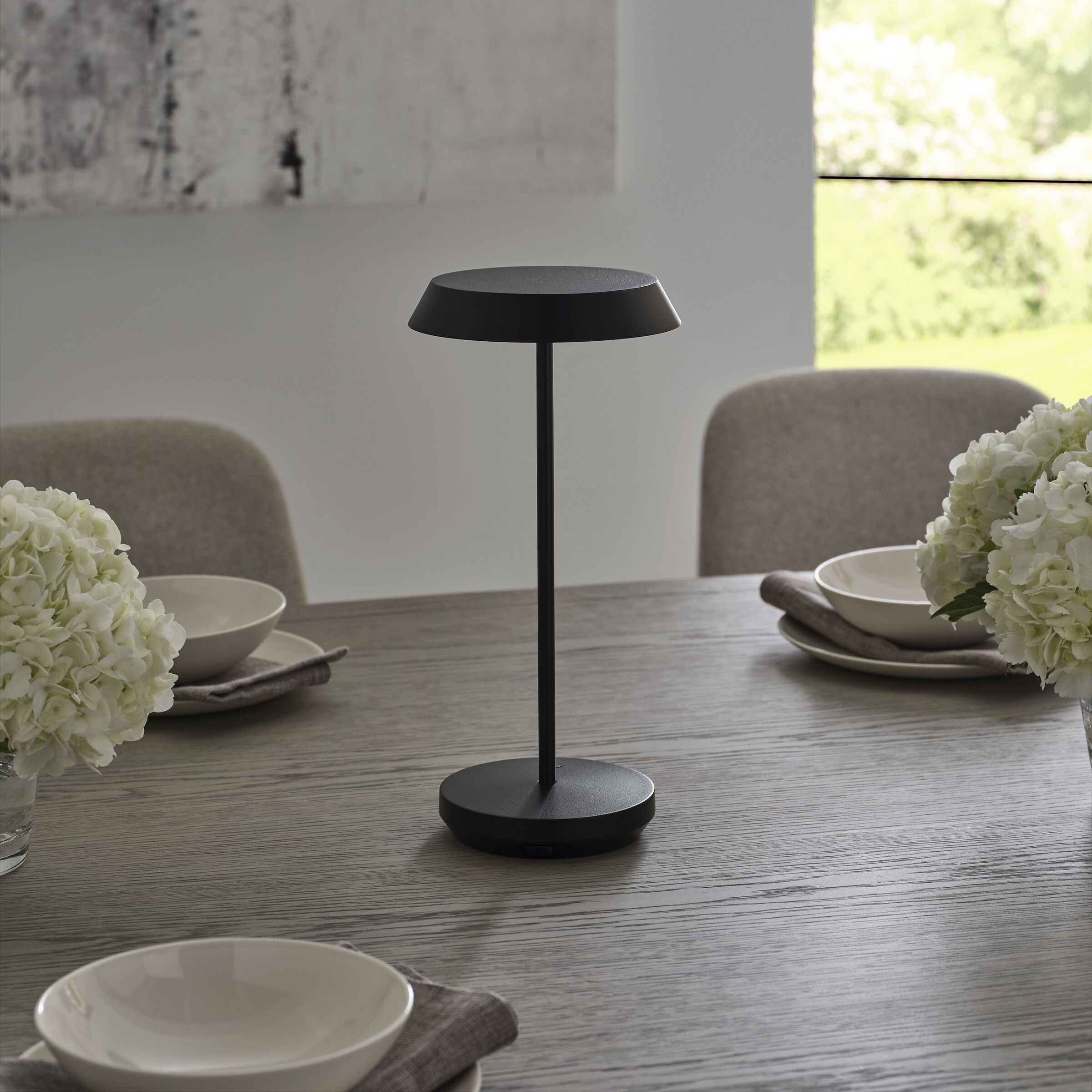 Sean Lavin Tepa 13.1 inch 2.20 watt Black Outdoor Rechargeable Table Lamp