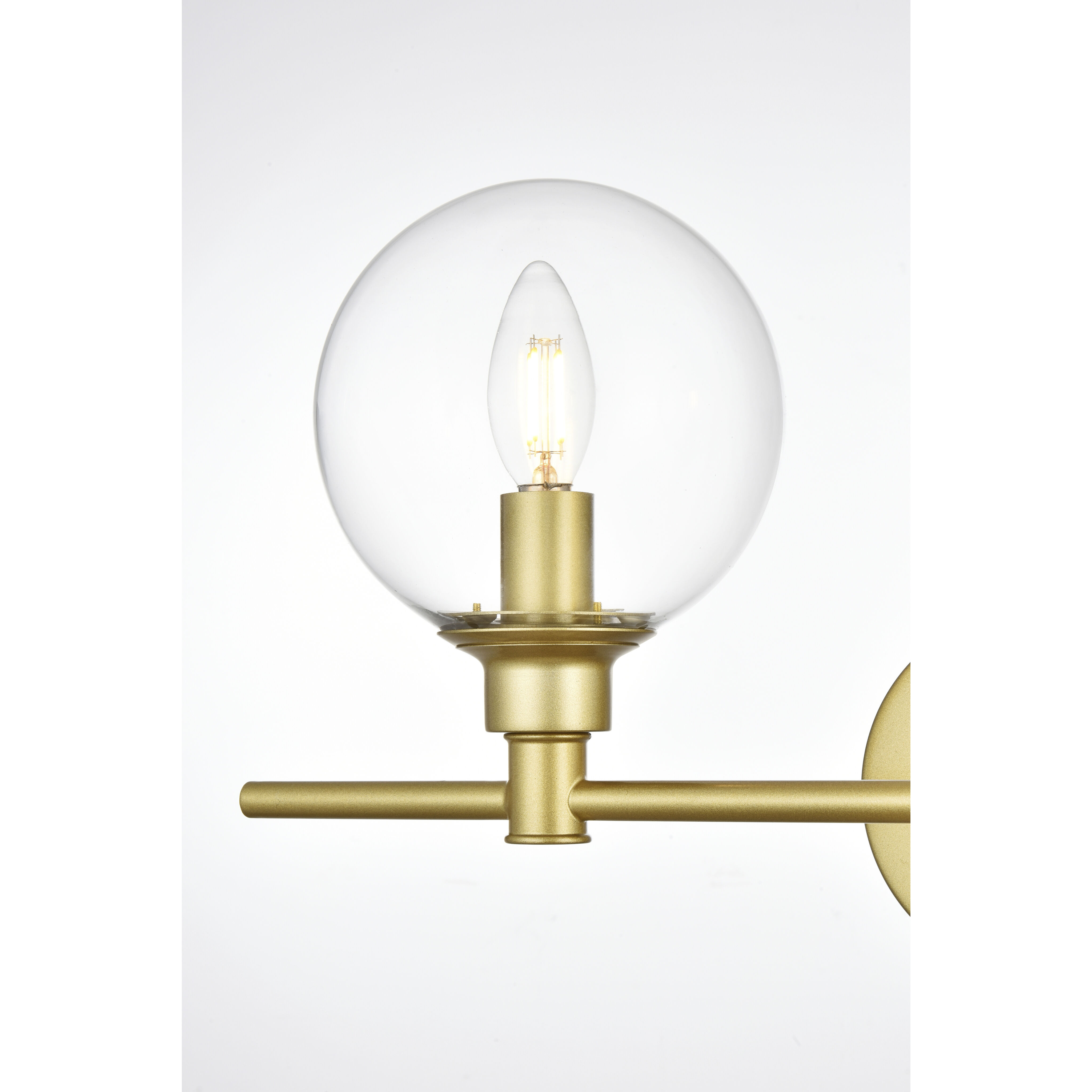 Jaelynn 2 Light 19 inch Brass Bath Sconce Wall Light