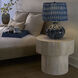 Notch Side Table in White Bleach, Round