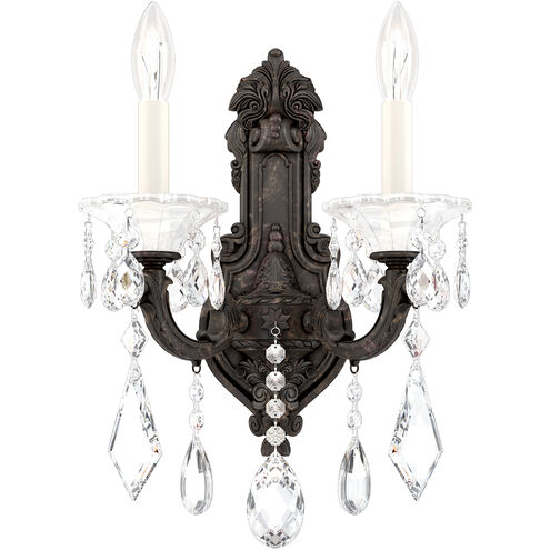 La Scala 2 Light 6.5 inch Heirloom Bronze Wall Sconce Wall Light in Heirloom Bronze Cast