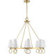Wilkes 8 Light 36 inch Warm Brass Chandelier Ceiling Light