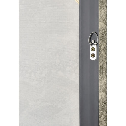 Nanette Bloom Light Blue with Gray and Antique Gold Framed Wall Art