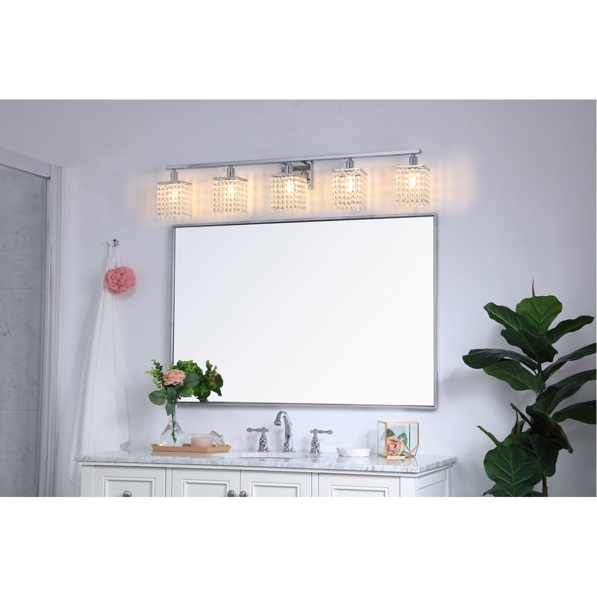 Phineas 5 Light 42 inch Chrome Wall sconce Wall Light