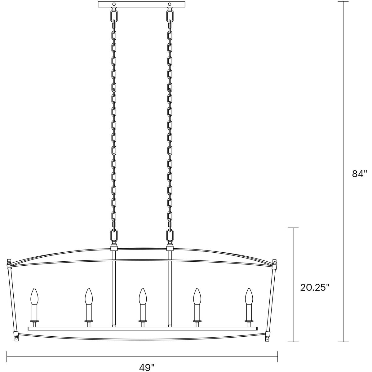 Thayer store linear chandelier