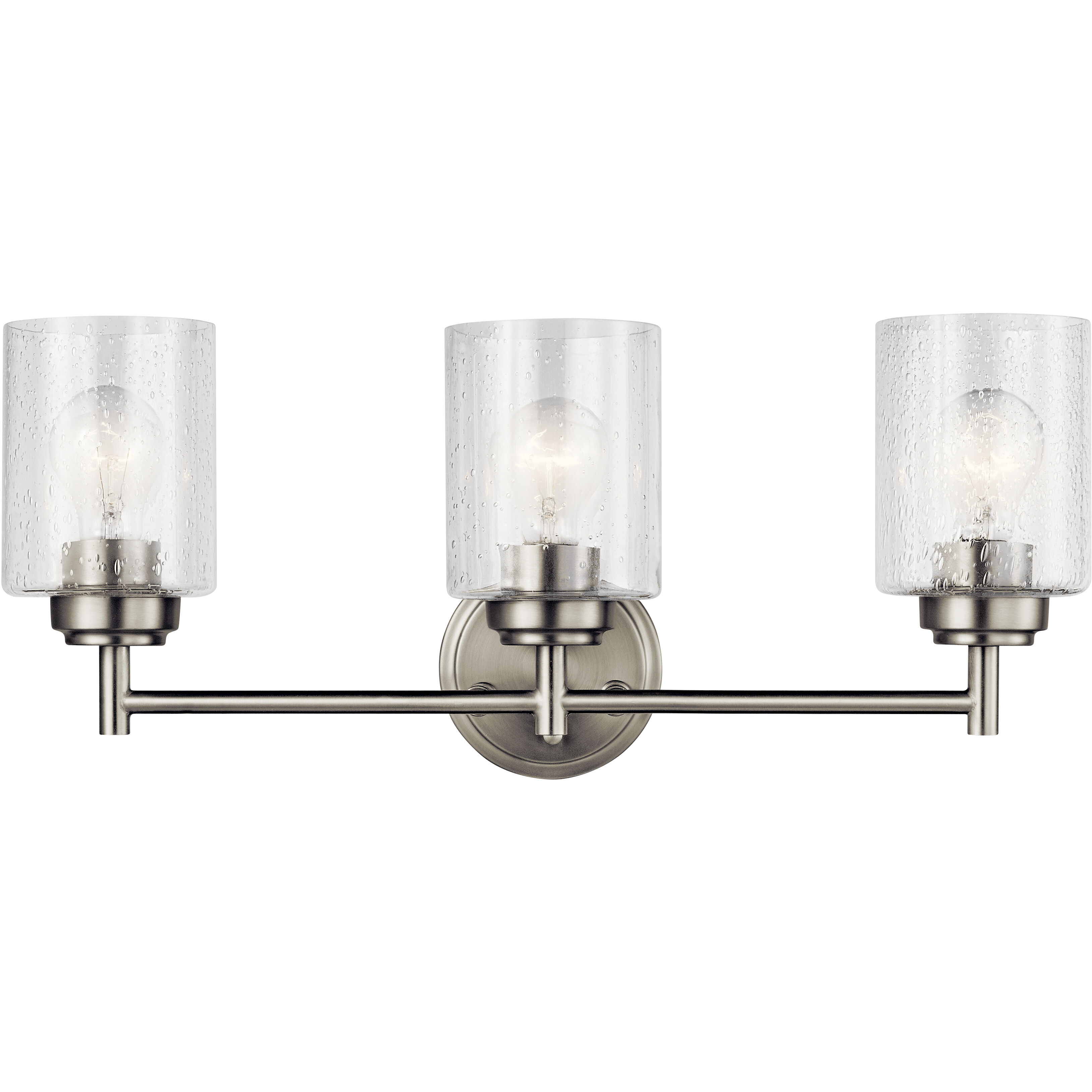 Winslow 3 Light 22 inch Brushed Nickel Wall Mt Bath 3 Arm Wall Light