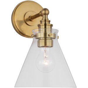 Chapman & Myers Parkington LED 7.25 inch Antique-Burnished Brass Single Bath Wall Light, Small