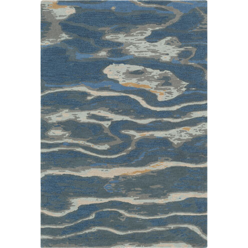 Artist Studio 36 X 24 inch Dark Blue Rug in 2 x 3, Rectangle