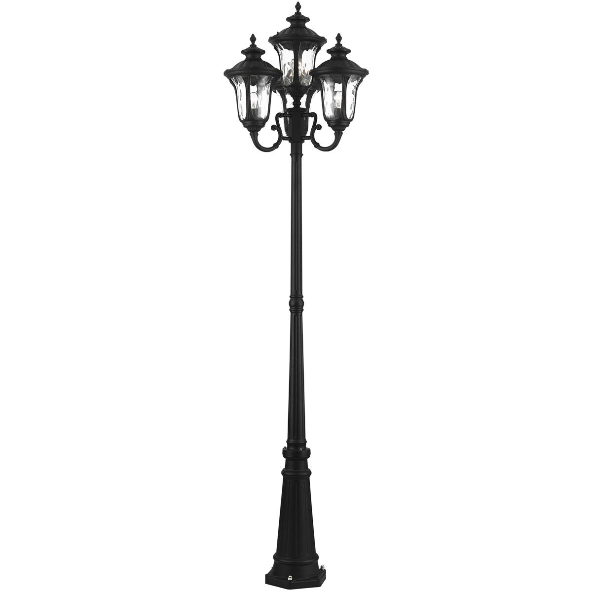 Oxford 4 Light 93 inch Textured Black Outdoor Post Light 