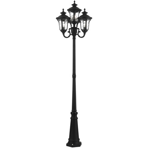 Oxford 4 Light 93 inch Textured Black Outdoor Post Light