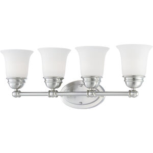 Bella 4 Light 25 inch Brushed Nickel Vanity Light Wall Light