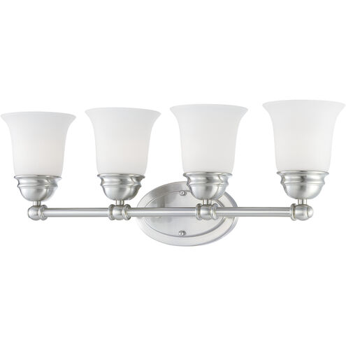 Bella 4 Light 24.5 inch Brushed Nickel Vanity Light Wall Light