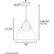 Nordic 1 Light 19 inch Tan Leather and White Single Pendant Ceiling Light