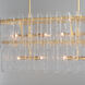 Warren 8 Light 42 inch Gold Leaf Linear Pendant Ceiling Light