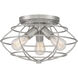 Jax 3 Light 15 inch Brushed Nickel Flushmount Ceiling Light 