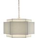 Hammond 2 Light 29 inch Antique Gold / White Linen / Natural Alabaster Pendant Ceiling Light